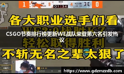 CSGO节奏排行榜更新WE战队荣登第六名引发热议